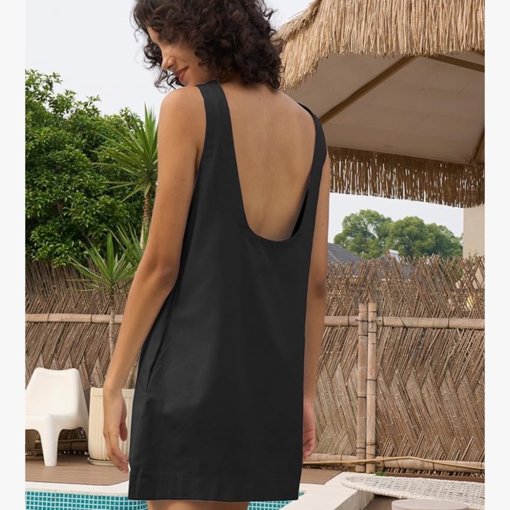 Black Scoop-Back Women’s Dress